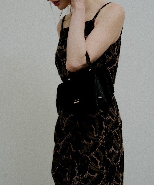 ドレス Jacquard cami drape dressの画像