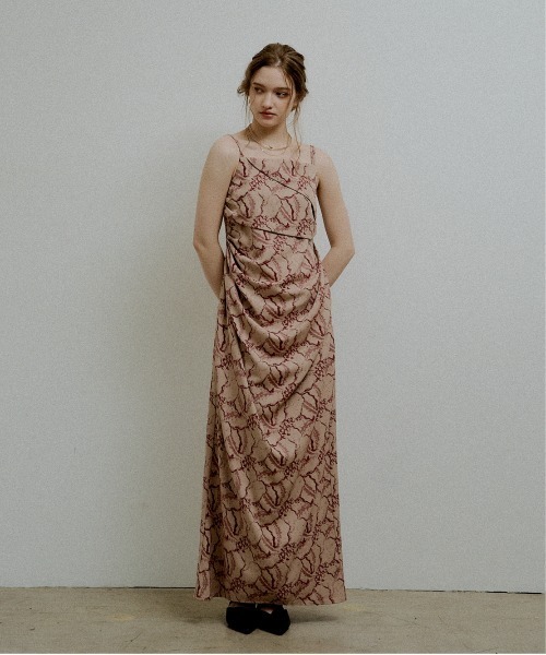 ドレス Jacquard cami drape dressの画像