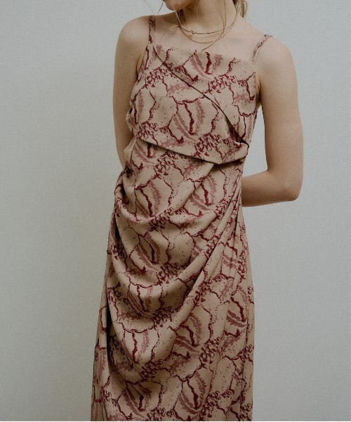 ドレス Jacquard cami drape dressの画像