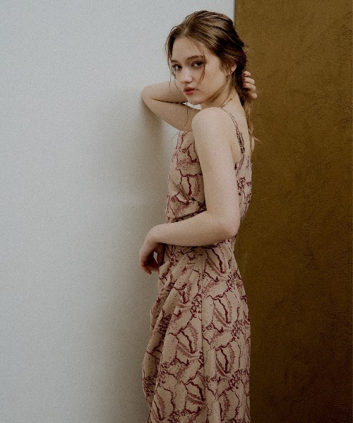 ドレス Jacquard cami drape dressの画像