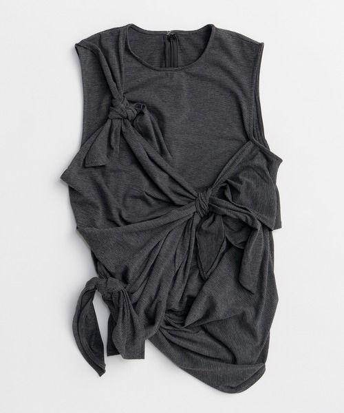 MAISON SPECIAL（メゾンスペシャル） tシャツ Knot Sleeveless Border