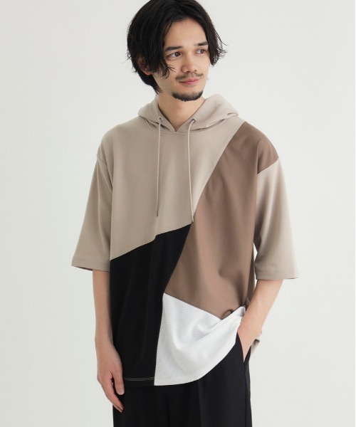 アンチ　パーカーL  TシャツM   らいか Right-on（ライトオン） tシャツ PLUS ONE(プラスワン)ポンチ切替5分