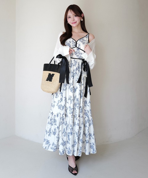 エイミーイストワール　サイドリボンワンピース花柄 EIMY ISTOIRE（エイミーイストワール） ワンピース SIDE RIBBON JOUY