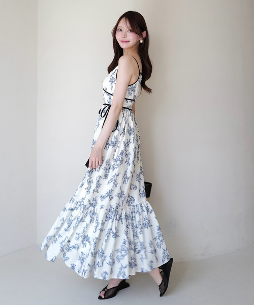 エイミーイストワール　サイドリボンワンピース花柄 EIMY ISTOIRE（エイミーイストワール） ワンピース SIDE RIBBON JOUY