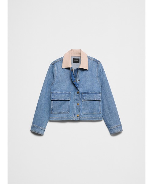 デニムジャケット gジャン BANANA REPUBLIC FACTORY STORE　　デニム バーン ジャケット レディースの画像