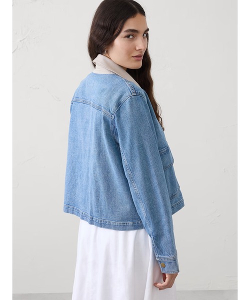 デニムジャケット gジャン BANANA REPUBLIC FACTORY STORE　　デニム バーン ジャケット レディースの画像