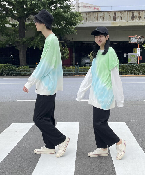 「Purple&Yellow」 ノースリーブニット L ライトピンク メンズ_画像3