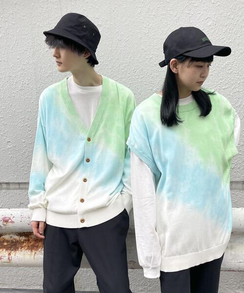 「Purple&Yellow」 ノースリーブニット L ライトピンク メンズ_画像4