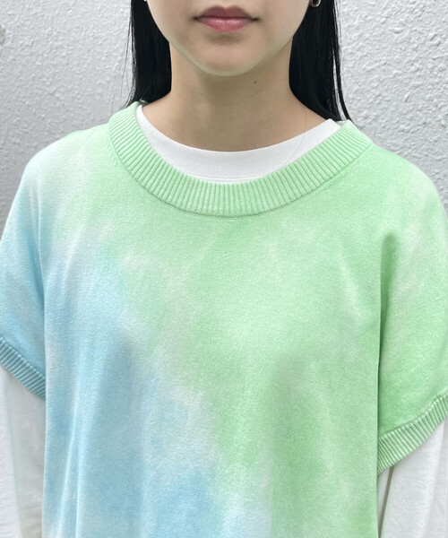 「Purple&Yellow」 ノースリーブニット L ライトピンク メンズ_画像9