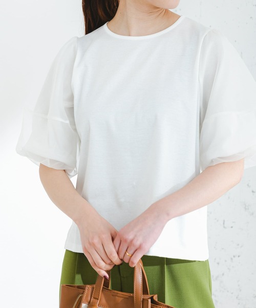 「F by ROSSO」 半袖Tシャツ FREE オフホワイト レディース_画像3