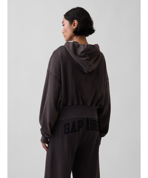 GAP（ギャップ） ジップアップパーカー M グレー レディース