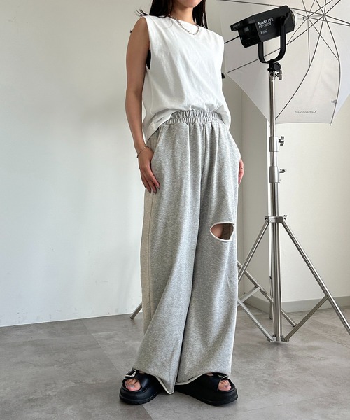 「apres jour mignon」 スウェットパンツ SMALL グレー レディース_画像7
