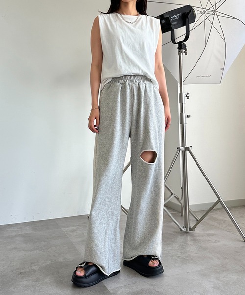 「apres jour mignon」 スウェットパンツ SMALL グレー レディース_画像8