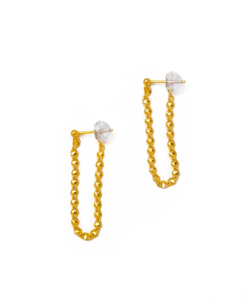 ピアス 「les bonbon」K18 aria drape pierce/アリア ドレープ ピアス レディースの画像