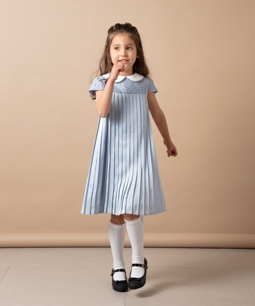 「a.v.v」 「KIDS」半袖ワンピース 130 ライトブルー キッズ_画像2
