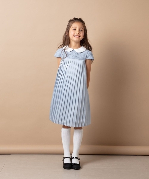 「a.v.v」 「KIDS」半袖ワンピース 130 ライトブルー キッズ_画像3
