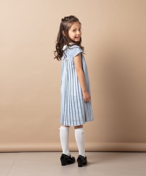 「a.v.v」 「KIDS」半袖ワンピース 130 ライトブルー キッズ_画像4