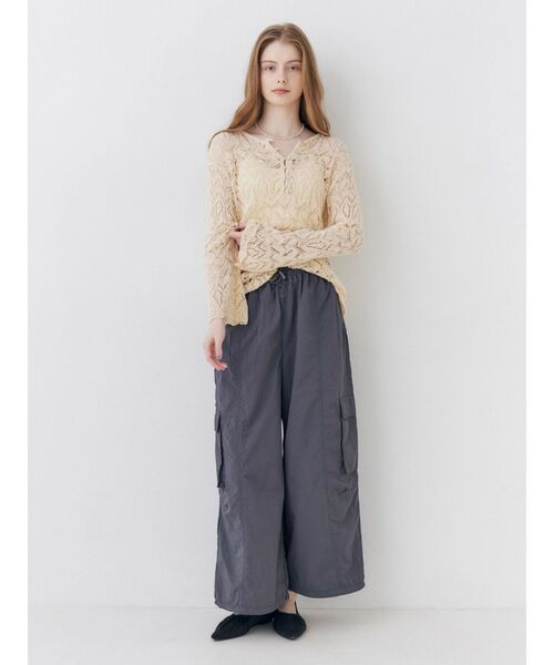 ワイドパンツ パンツ ルーズシルエットミリタリーパンツ レディース | Ungrid | 10
