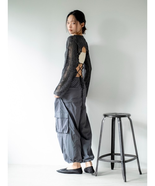 ワイドパンツ パンツ ルーズシルエットミリタリーパンツ レディース | Ungrid | 13