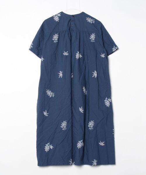 「CLOUDNINE」 刺繍半袖ワンピース M-L ブルー レディース_画像2