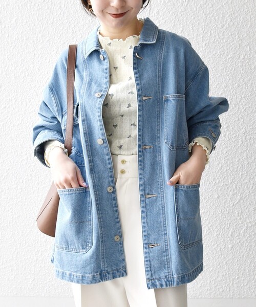 SHIPS any 「SHIPS any」 デニムジャケット ONE SIZE ブルー