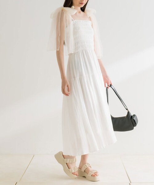 「OLIVE des OLIVE」 キャミソールワンピース SMALL ブラック レディース_画像3