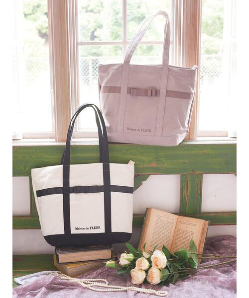 「Maison de FLEUR」 トートバッグ FREE アイボリー レディース_画像2