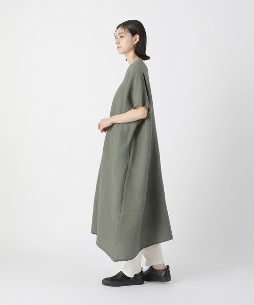 「Plantation」 半袖ワンピース M size カーキ レディース_画像6