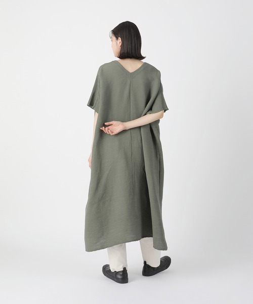 「Plantation」 半袖ワンピース M size カーキ レディース_画像7