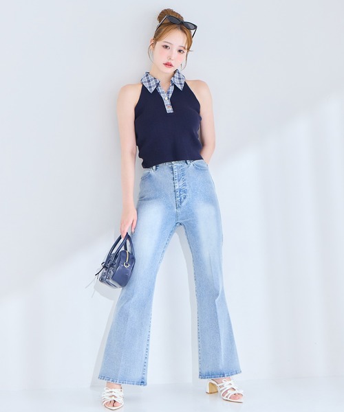 「one after another NICE CLAUP」 ノースリーブニット FREE ベージュ レディース_画像5