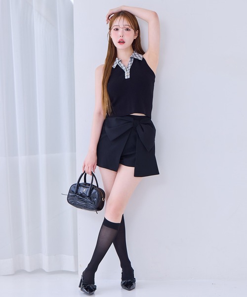 「one after another NICE CLAUP」 ノースリーブニット FREE ベージュ レディース_画像6