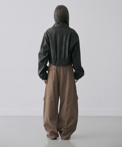 「UNE MANSION」 カーゴパンツ LARGE ブルー レディース_画像4