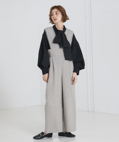 「abahouse mavie」 オールインワン 36 グレー レディース_画像9