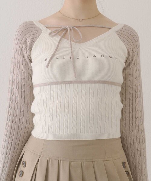 Belle Charme ニット セーター 「Belle Charme」Color Block Raglan