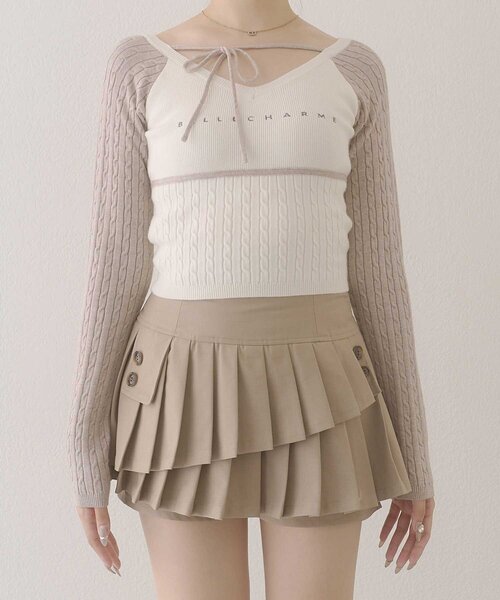 Belle Charme ニット セーター 「Belle Charme」Color Block Raglan