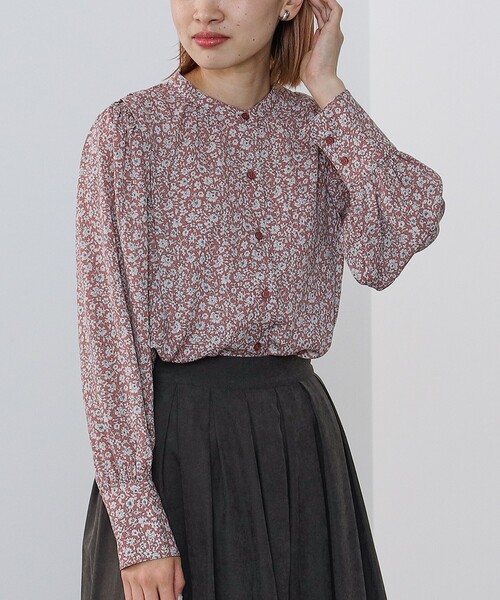 「BEAMS HEART」 長袖ブラウス FREE ブラック レディース_画像9