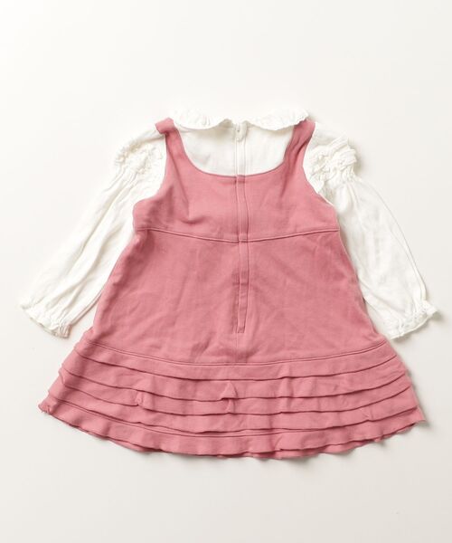 「Shirley Temple」 「KIDS」リボン長袖ワンピース 80 ピンク キッズ_画像2