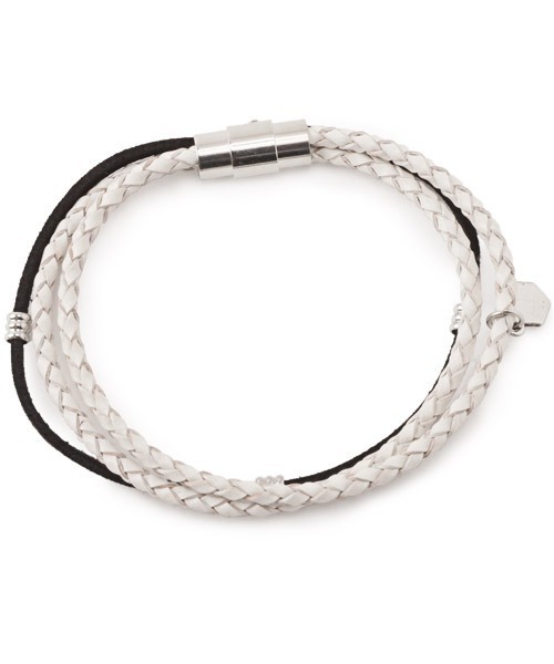 LUXSTYLE ブレスレット 編み込みレザーブレスレット メンズ