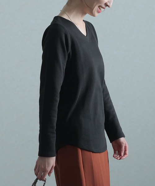 トレーナー スウェット ぬけ感Vネック裏毛トレーナー レディース ElegChic トレーナー スウェット ぬけ感Vネック裏毛トレーナー