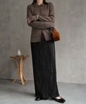 スカート 「選べる素材」ストレートプリーツスカ...の詳細画像1