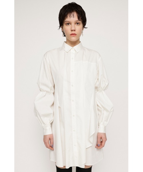 SLY（スライ） シャツワンピース ASYMMETRY TUCK MINI OP