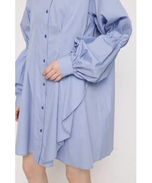 SLY シャツワンピース ASYMMETRY TUCK MINI OP アシンメトリー