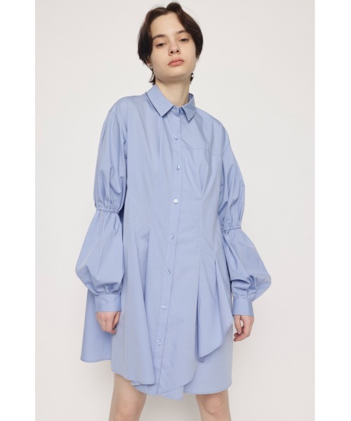 SLY シャツワンピース ASYMMETRY TUCK MINI OP アシンメトリー