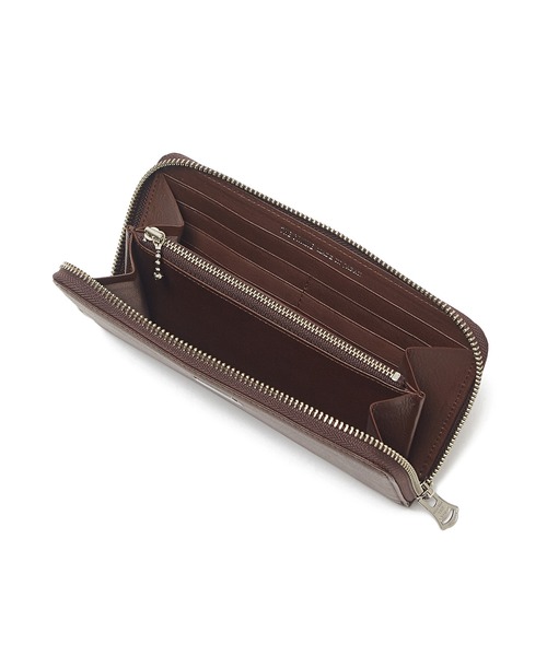 財布 LOGO PLAQUE LEATHER ZIP WALLET メンズ 長財布