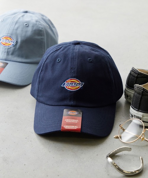 【希少】Dickiesディッキーズベースボールキャップ ツートン 紺×茶ウール調 Dickies（ディッキーズ） キャップ 帽子 「Dickies」EX ICON LOWCAP