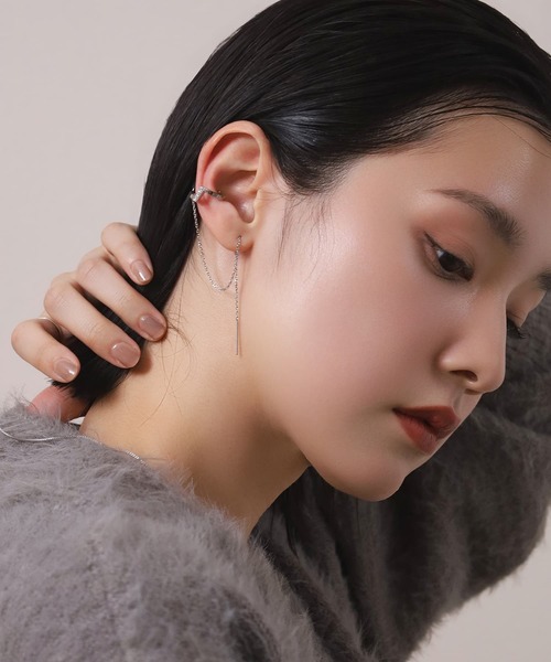 LHME アレルギー対応 イヤーカフ 「WEB限定」”Enhance”ビジュー