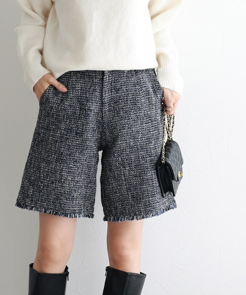リラクス　ツイード　ショートパンツ　36 リラクス ツイード ショートパンツ 36