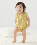ベビー服 ロンパース 襟フリル ロンパースの詳細画像1