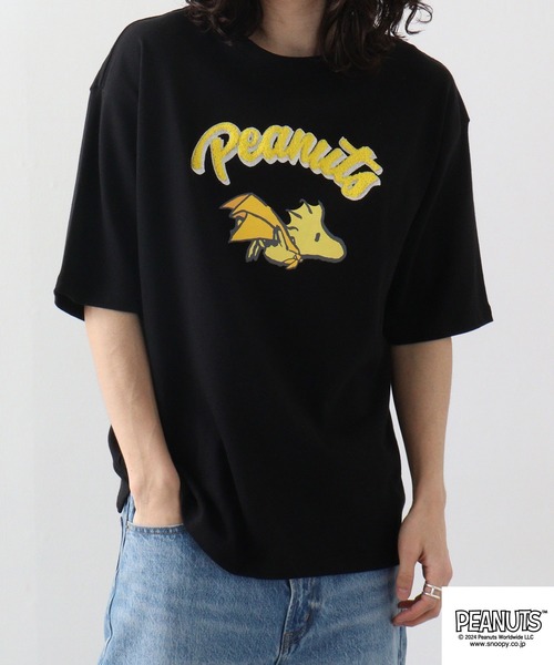 PEANUTS tシャツ ヘビーウエイトドロップショルダーTシャツ メンズ
