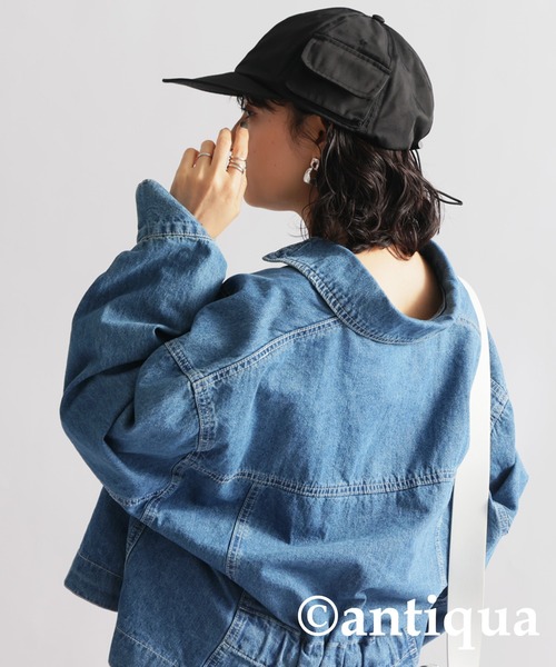 antiqua キャップ 帽子 サイドポケットキャップ レディース
